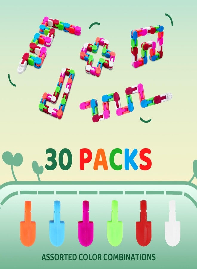KOSIDEN 30pcs Party Favors,Wacky Tracks Fidget Toys Snap Click Toys, Bulk Toys for School Fidgets for Classroom Prize, Goodie Bag Stocking Stuffers, Birthday Christmas Students Gifts for Kids - Image 2